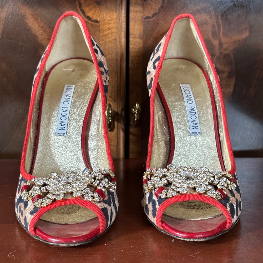 Luciano Padovan Leopard Women’s Heels